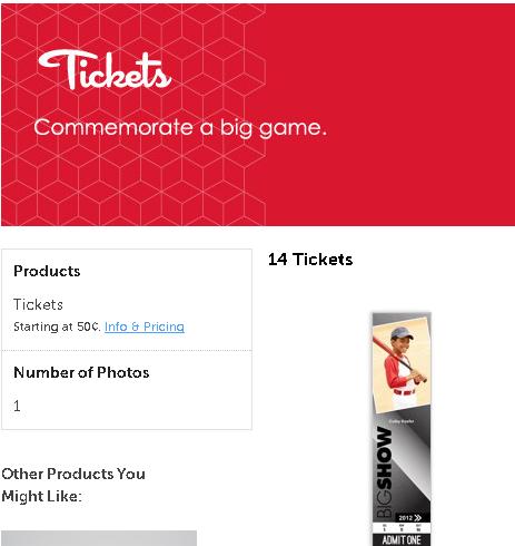 Create Commemorative Photo Sports Tickets Using Mpix