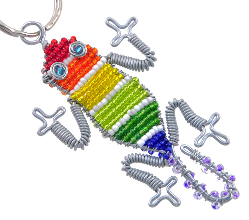 Bead Lizard Key Chain