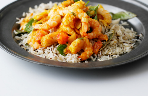 Curry Shrimp and rice