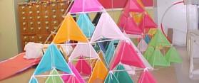 How to Make a Tetrahedral Kite with Straws