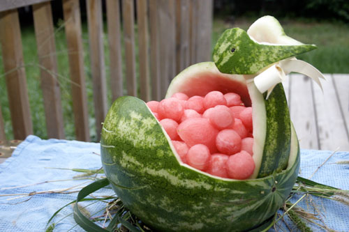 Watermelon Ribbon Basket