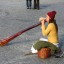 Playing a Didgeridoo
