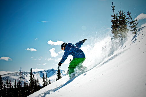 Ride Through Trees on a Snowboard