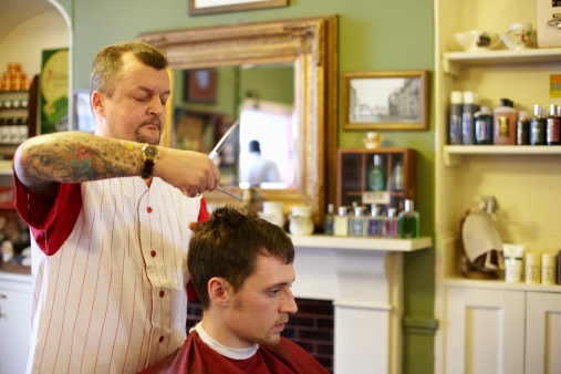 Man getting haircut