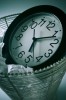 Clock in the trash