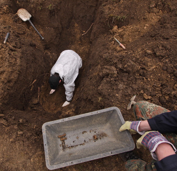 Digging grave