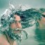 Man with frozen hair at a hot spring