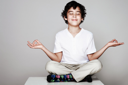 Boy doing yoga