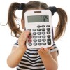 girl with calculator