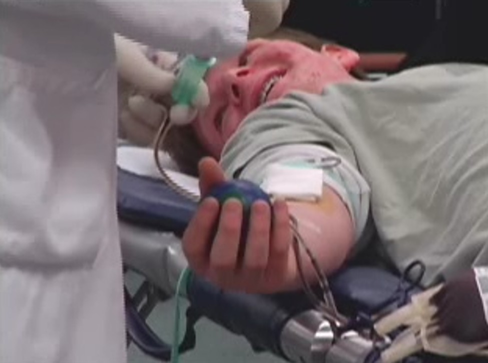 A Thalassemia patient undergoing blood transfusion