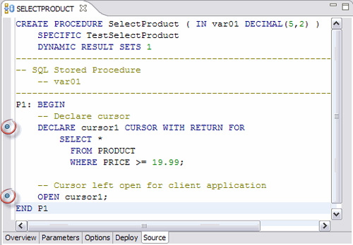 View and stored procedure