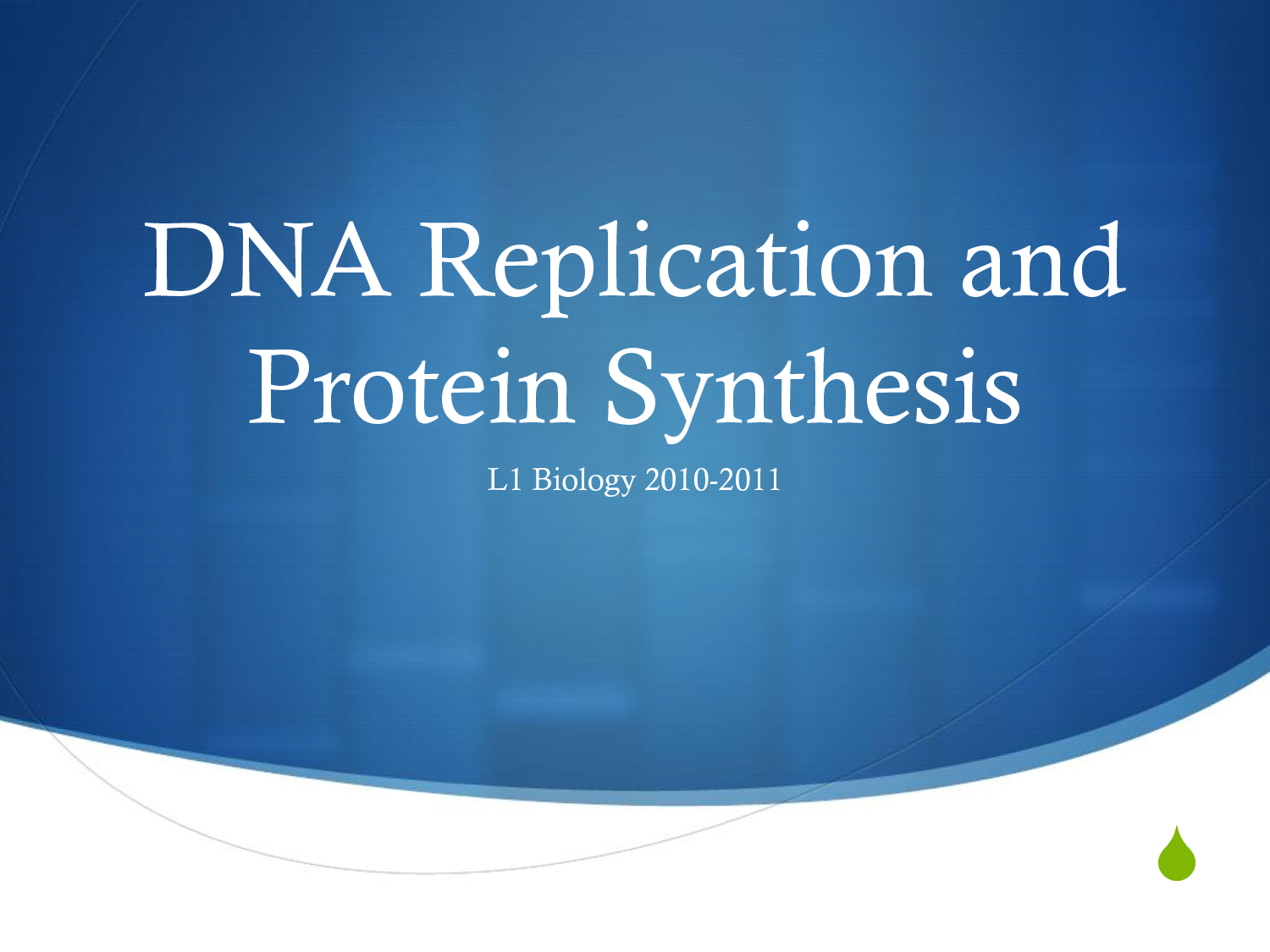 Protein Synthesis and DNA Replication