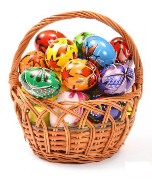 easter eggs basket