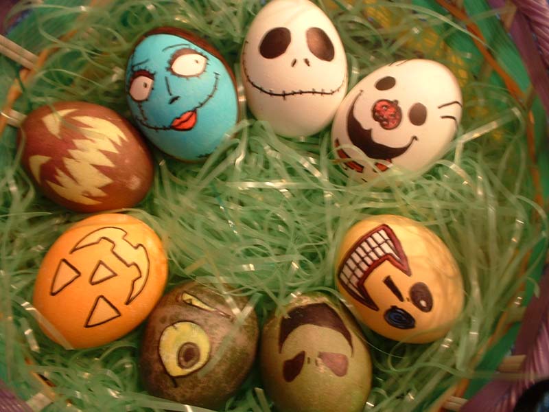 Eight Halloween Eggs