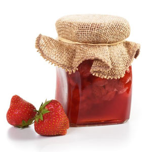 Strawberries Jam jar