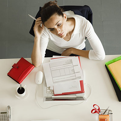 Lady making a plan for busy schedule