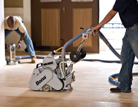 Hardwood floor refinishing