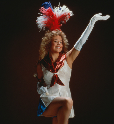 Girl in Baton-Twirling Uniform