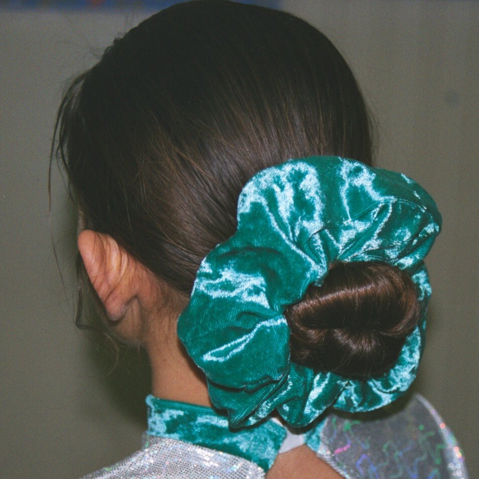 Woman with Scrunchie Hair Bun