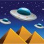 Flying Saucers with Pyramids