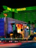 Traffic streams past outside the MGM Grand Casino