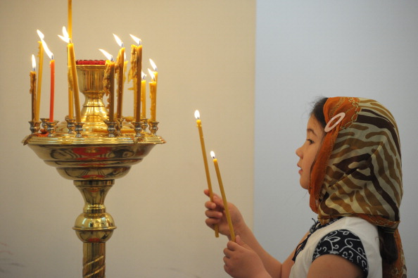 Girl with candles