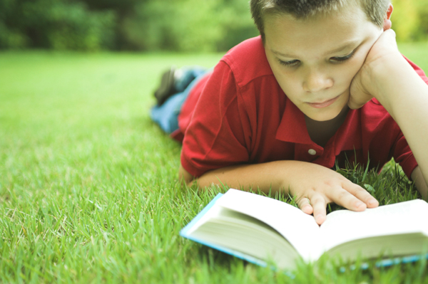 Child Enjoying a Book