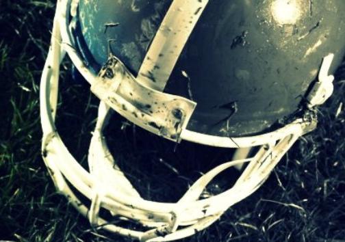 Dirty Football Helmet