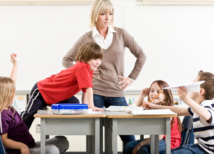 Teacher and students in class