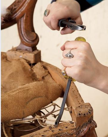 Reupholstering a chair