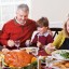 Multi-generation family enjoying holiday dinner