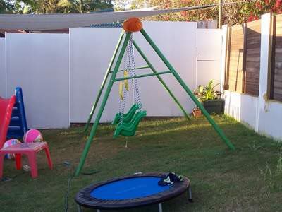 Swing Set on a Sloped Yard