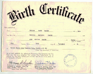 Birth certificate