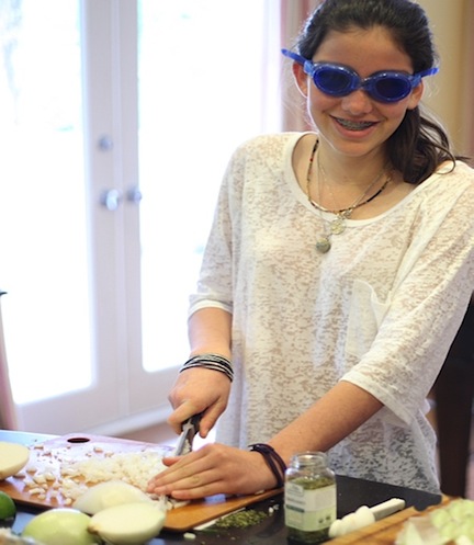 Chopping onions without tears