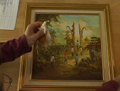 Cleaning an Oil Painting