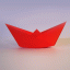 An origami boat