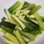 Cucumbers sliced lengthwise