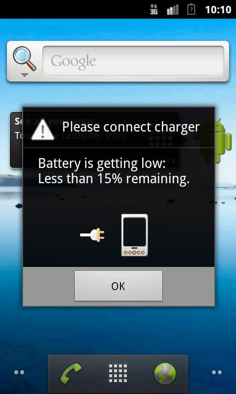 android battery charge
