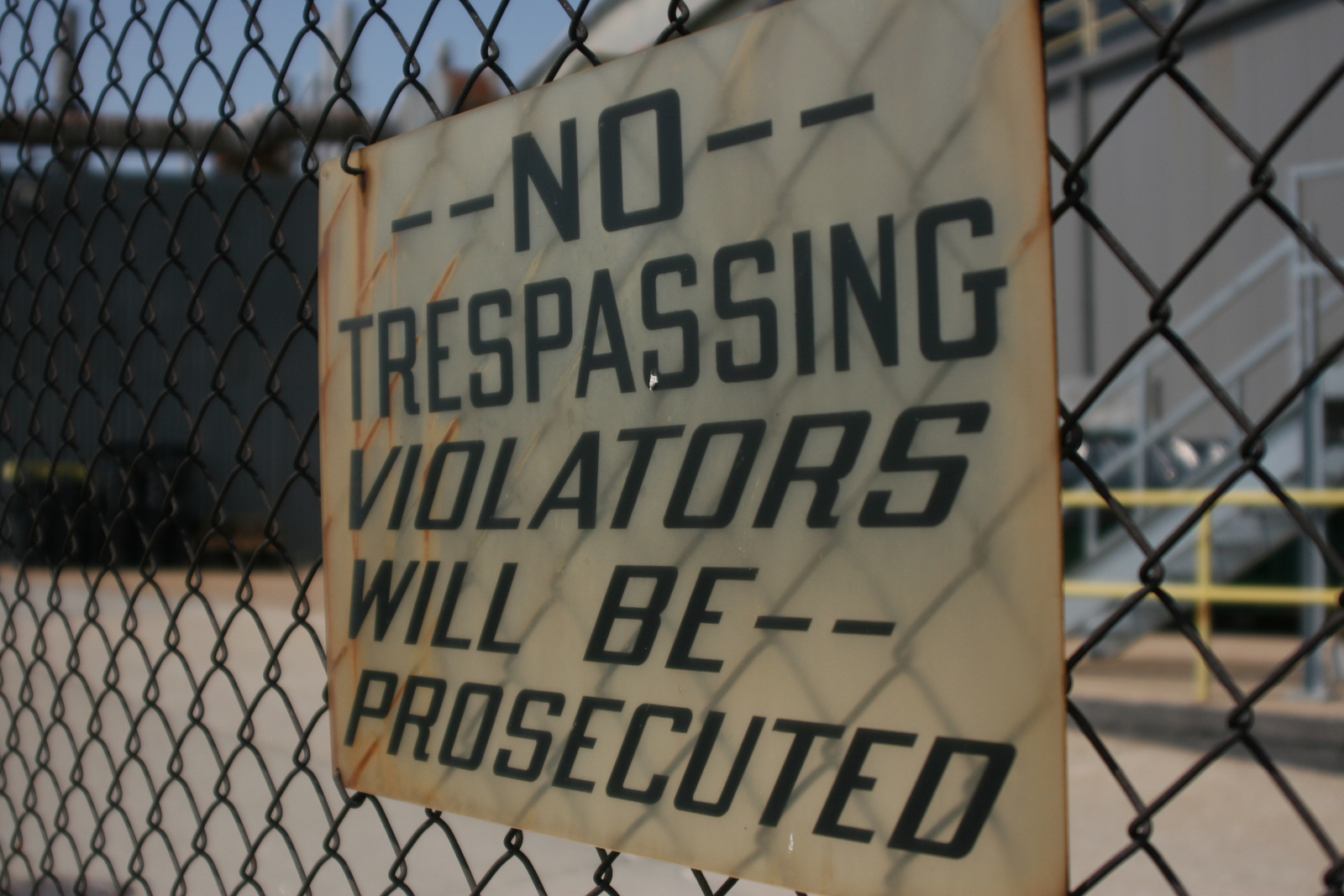 Trespassing Sign