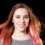 Girl with colored hair