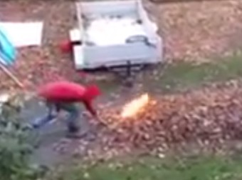 What this guy did to Get rid of Fall Leaves will shock you